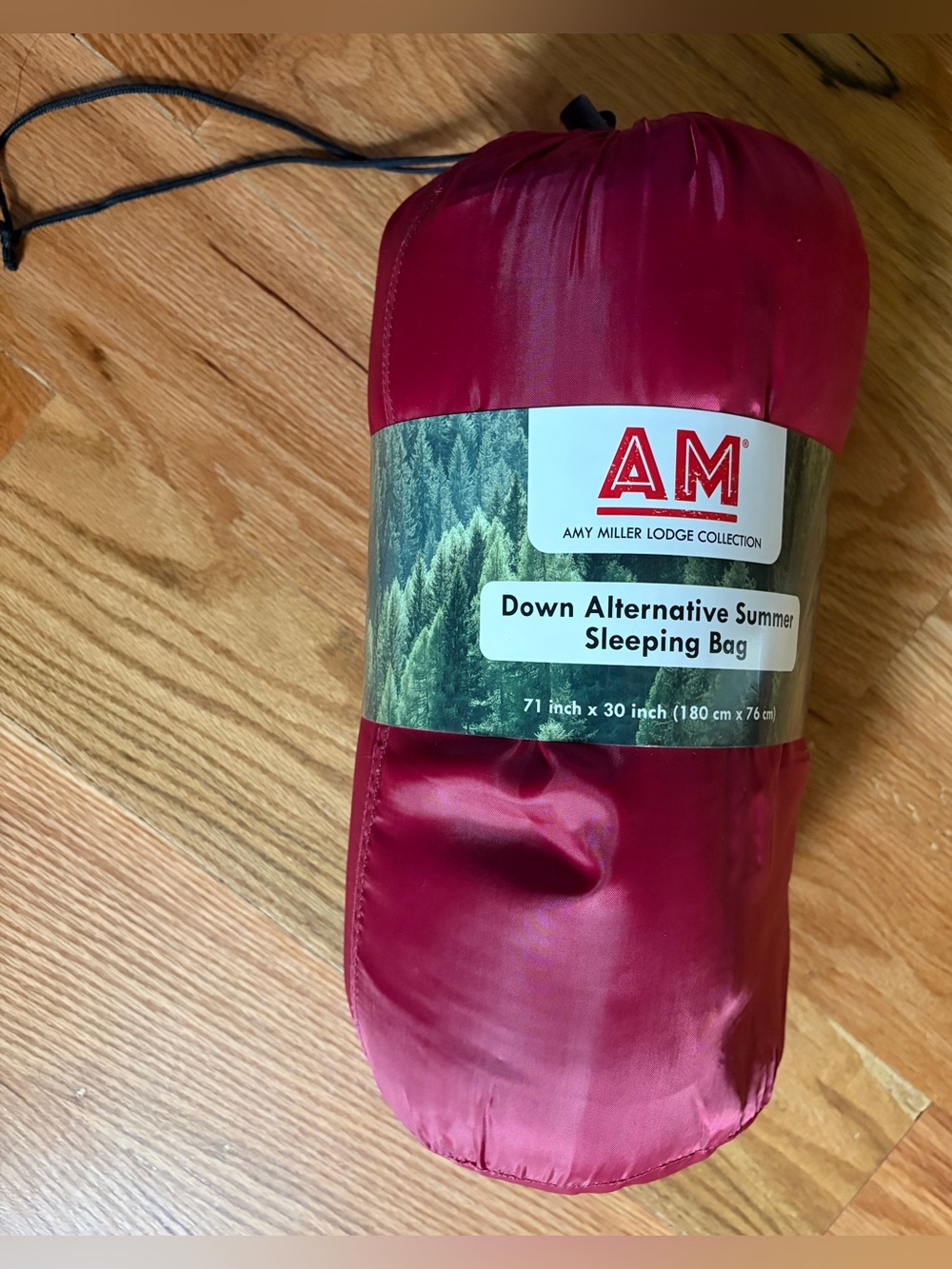 AM Amy Miller Lodge Collection Red Down Alternative Summer Sleeping Bag